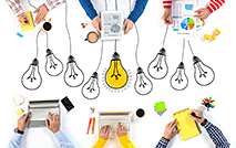 Light bulb pattern and work scene 56312