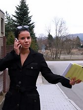 Teen has to suck on three dicks in order to keep her job