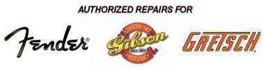 Authorized Repairs for Fender, Gibson and Gretsch